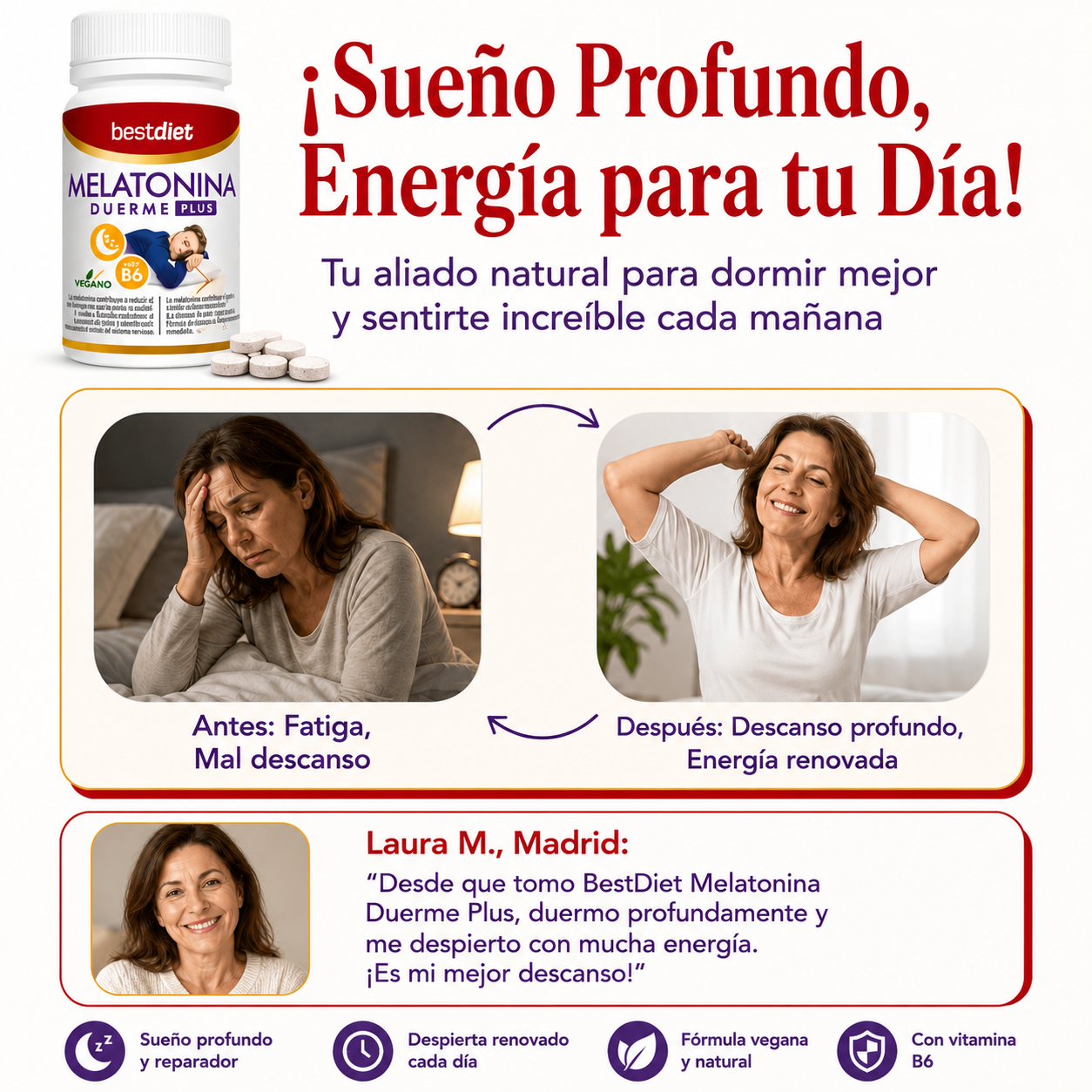 Melatonina Y Vit B6 - Bestdiet